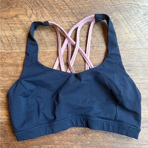 Women's Navy and Pink Lululemon Sports Bra